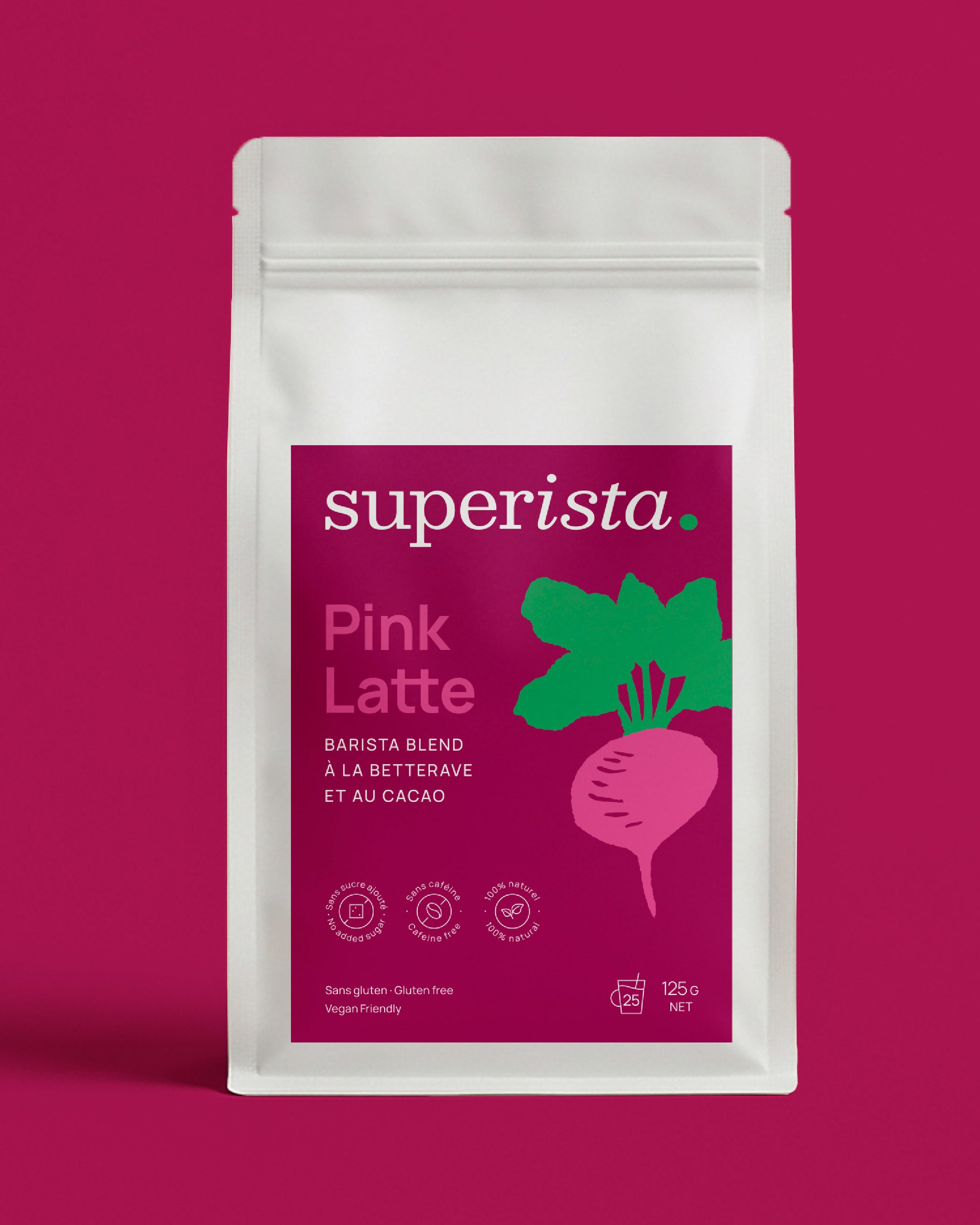 sachet de  latte rose , 125g