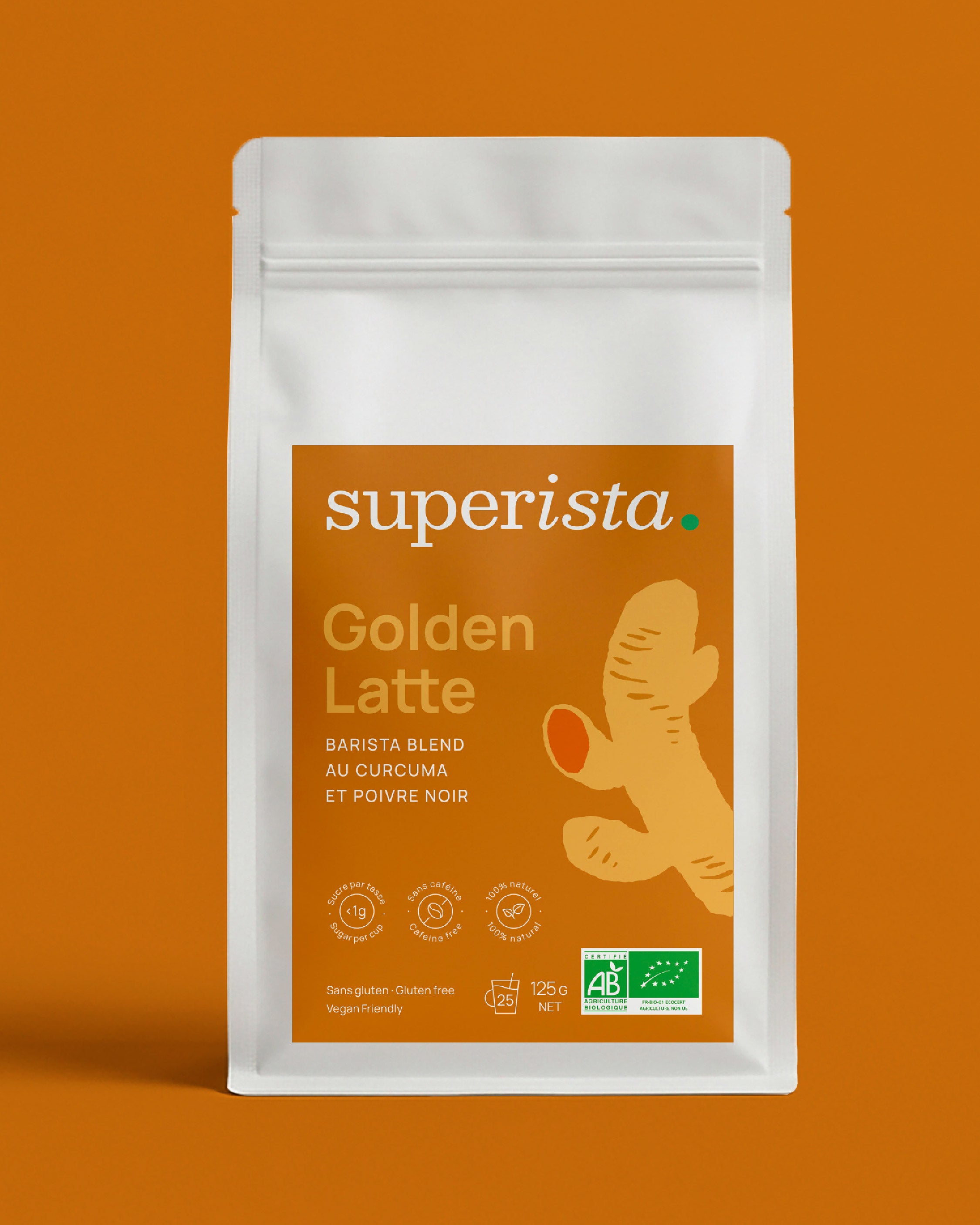 sachet de latte au curcuma, 125g