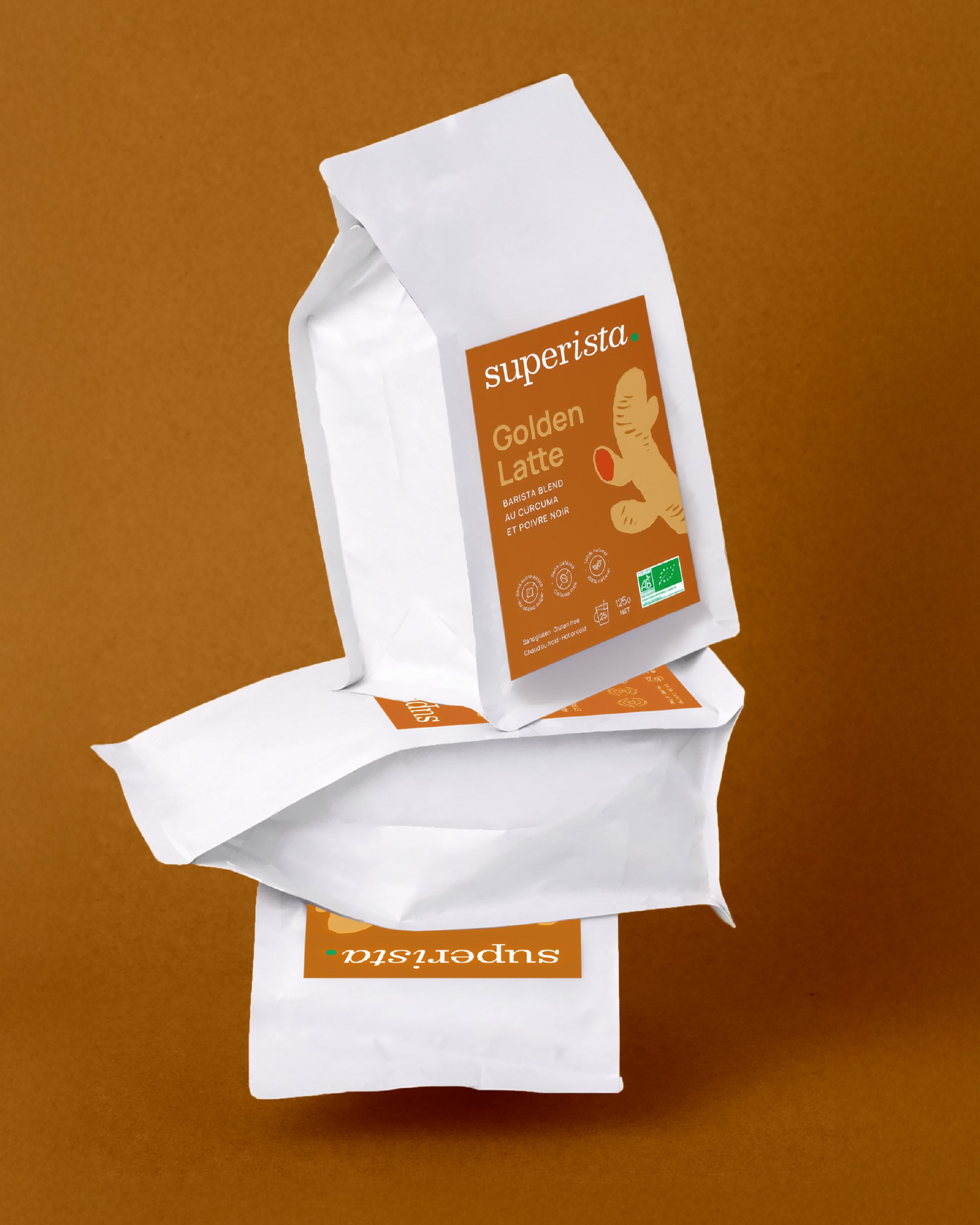 sachet de latte au curcuma, 125g