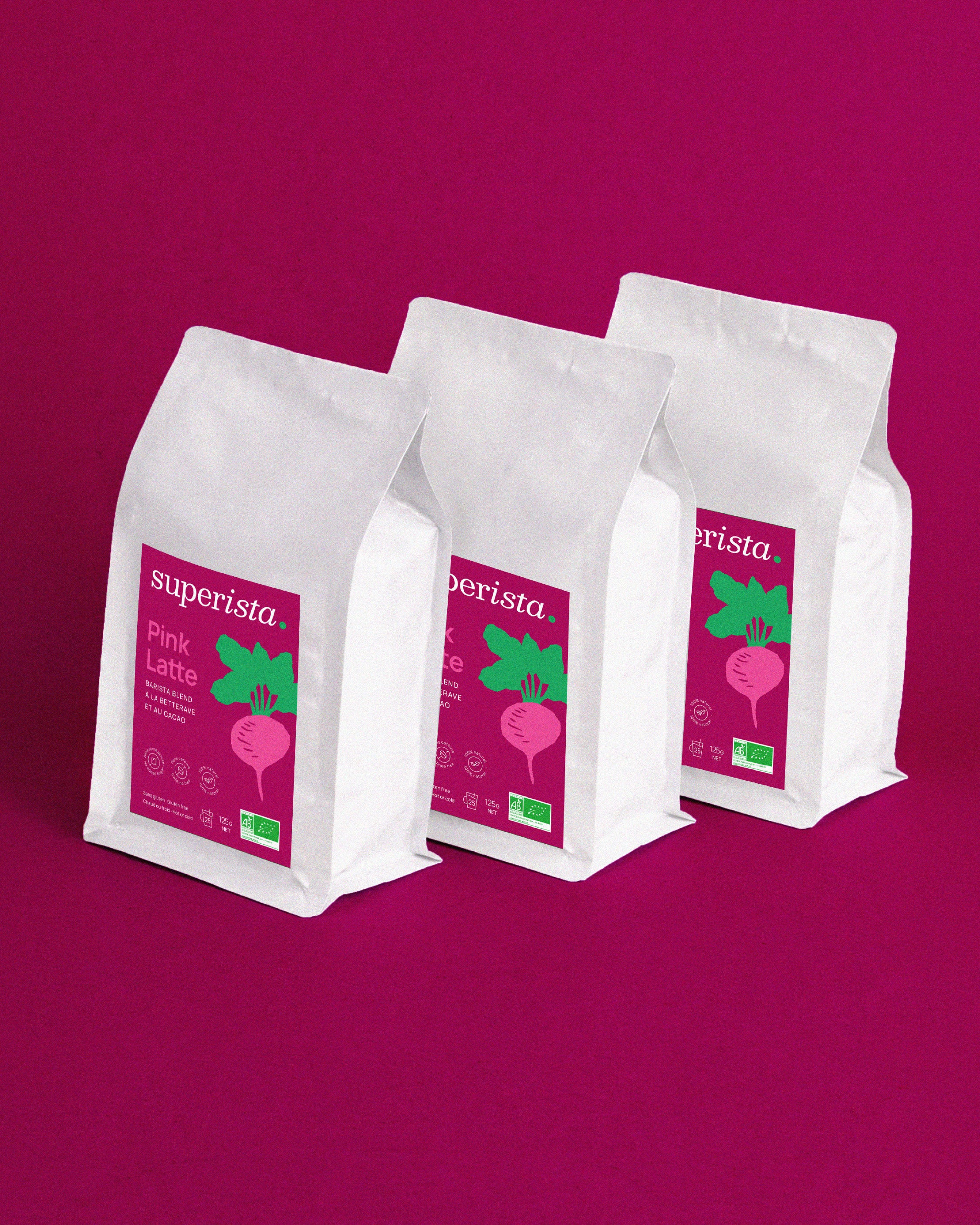 sachet de  latte rose , 125g