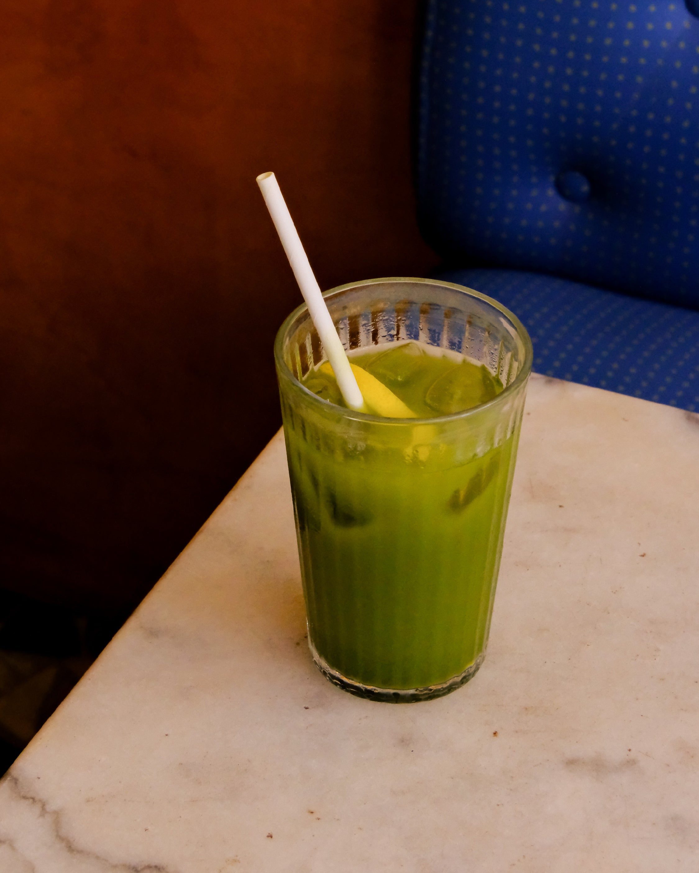 Tasse de matcha glace