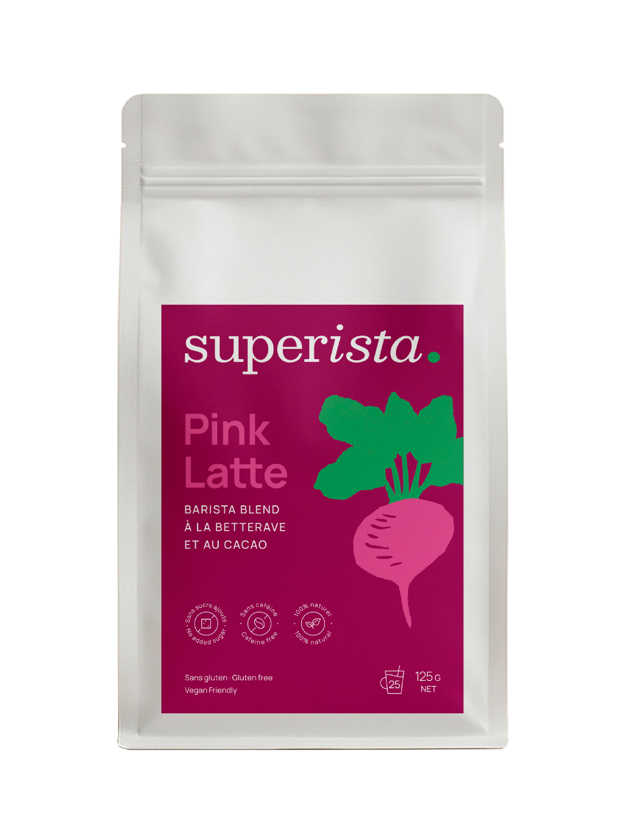 sachet de  latte rose , 125g