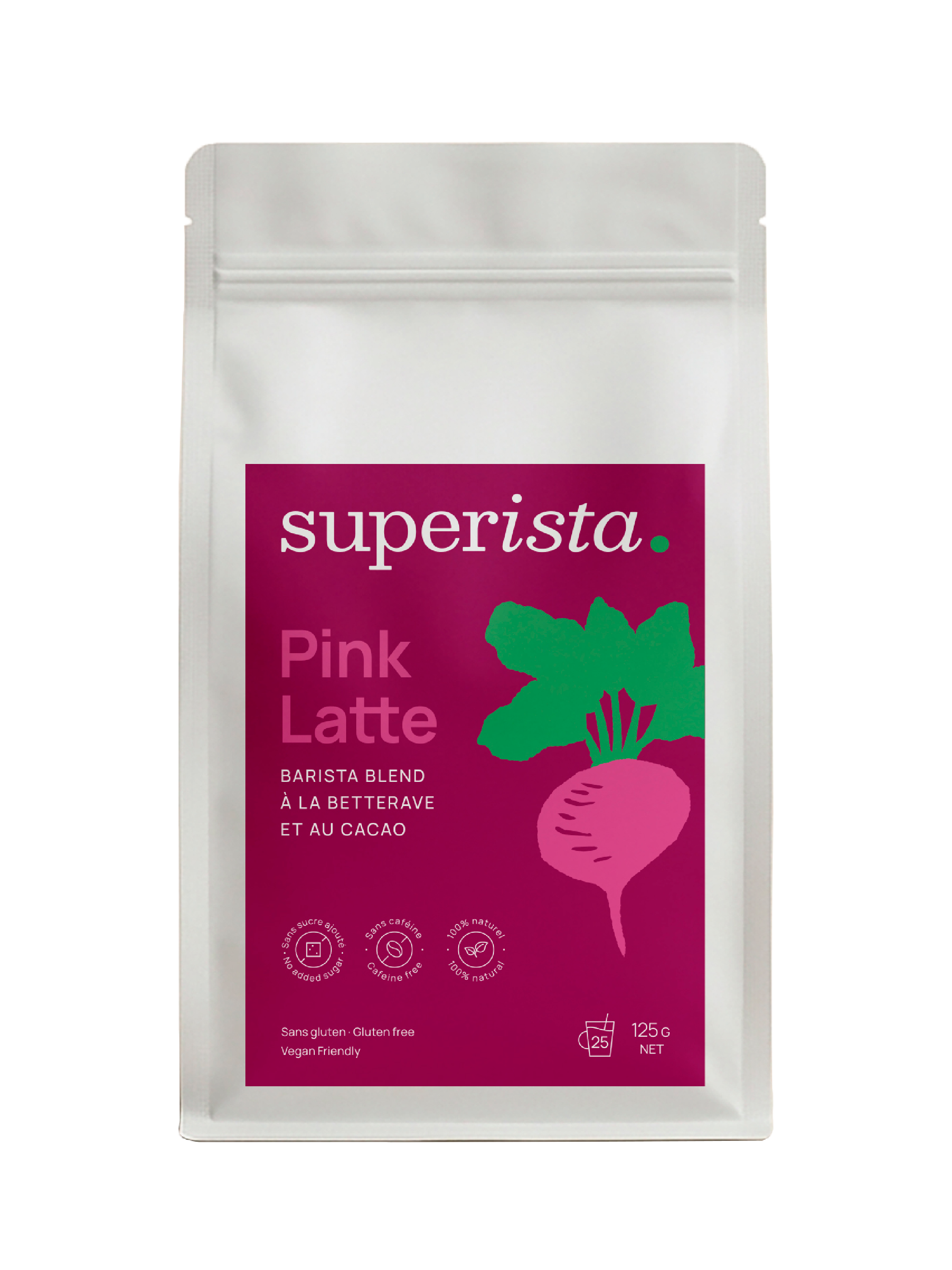 sachet de  latte rose , 125g