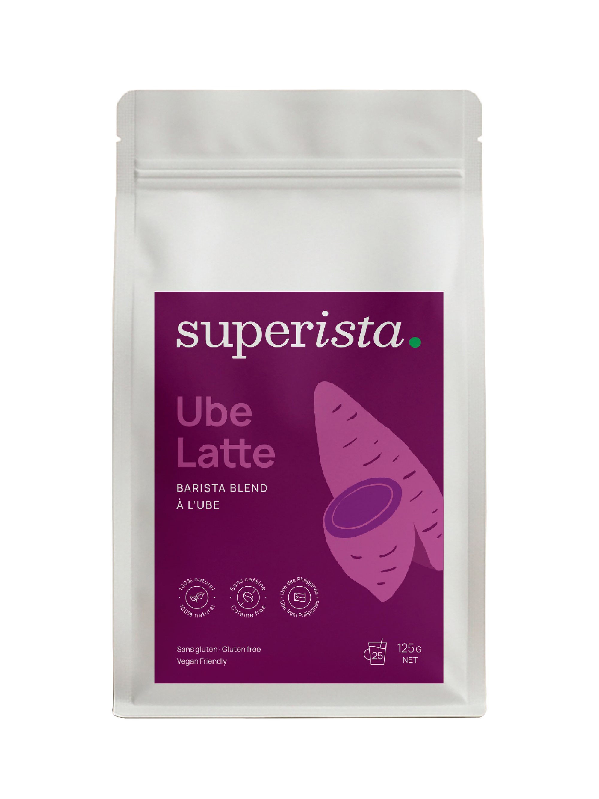 latte à l'ube de 125g.
