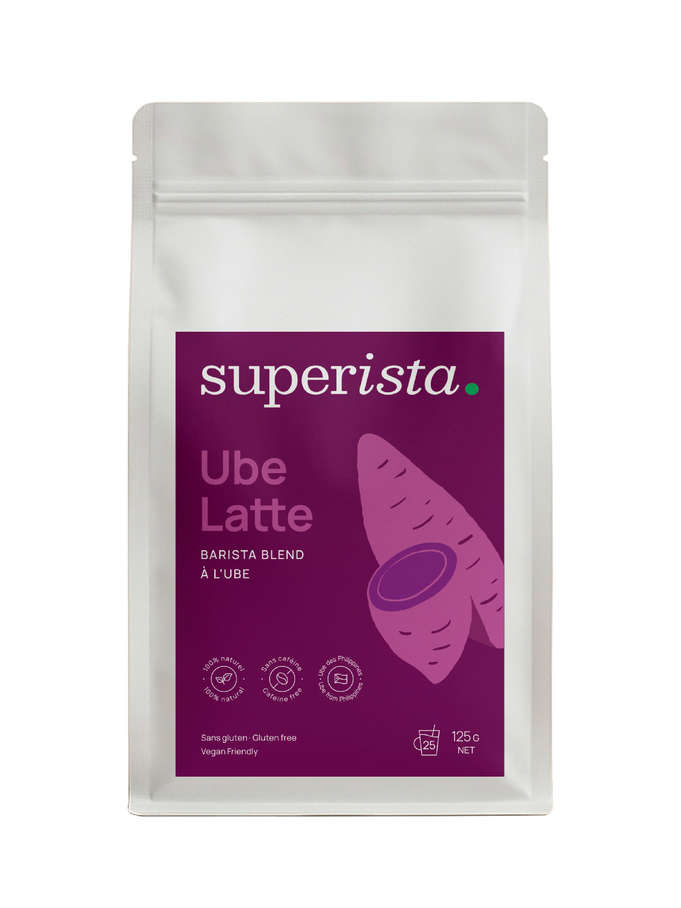 latte à l'ube de 125g.